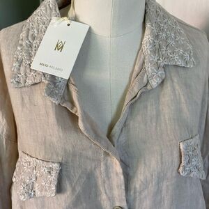 Milio-Milano beige linen shirt